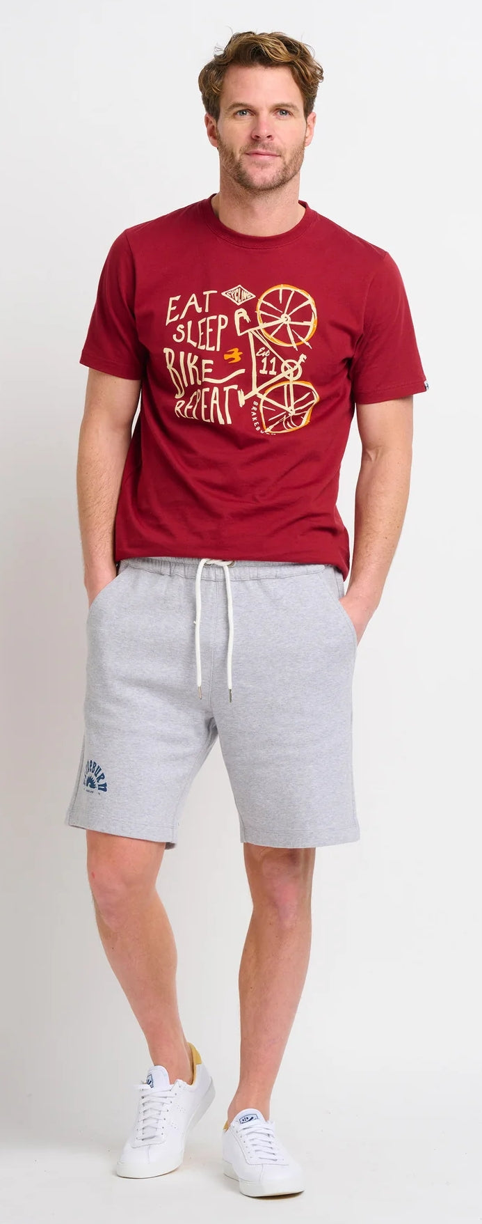 Brakeburn Mens Jogger Shorts - Grey