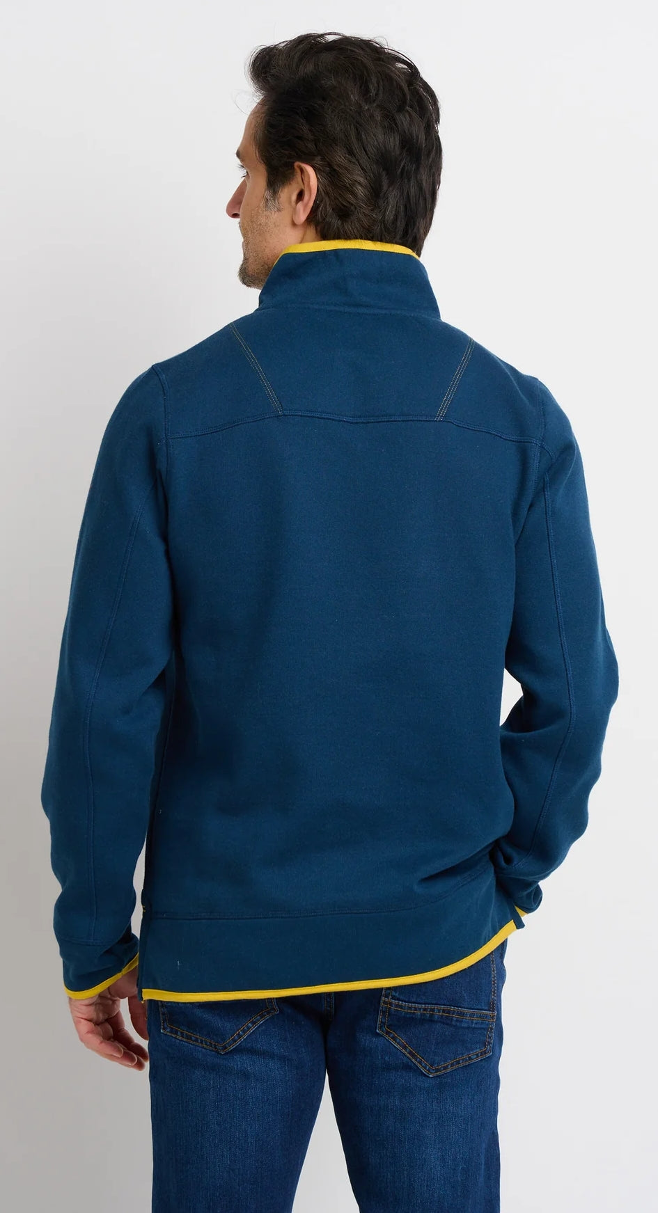 Brakeburn Mens 1/4 Zip Sweatshirt - Navy