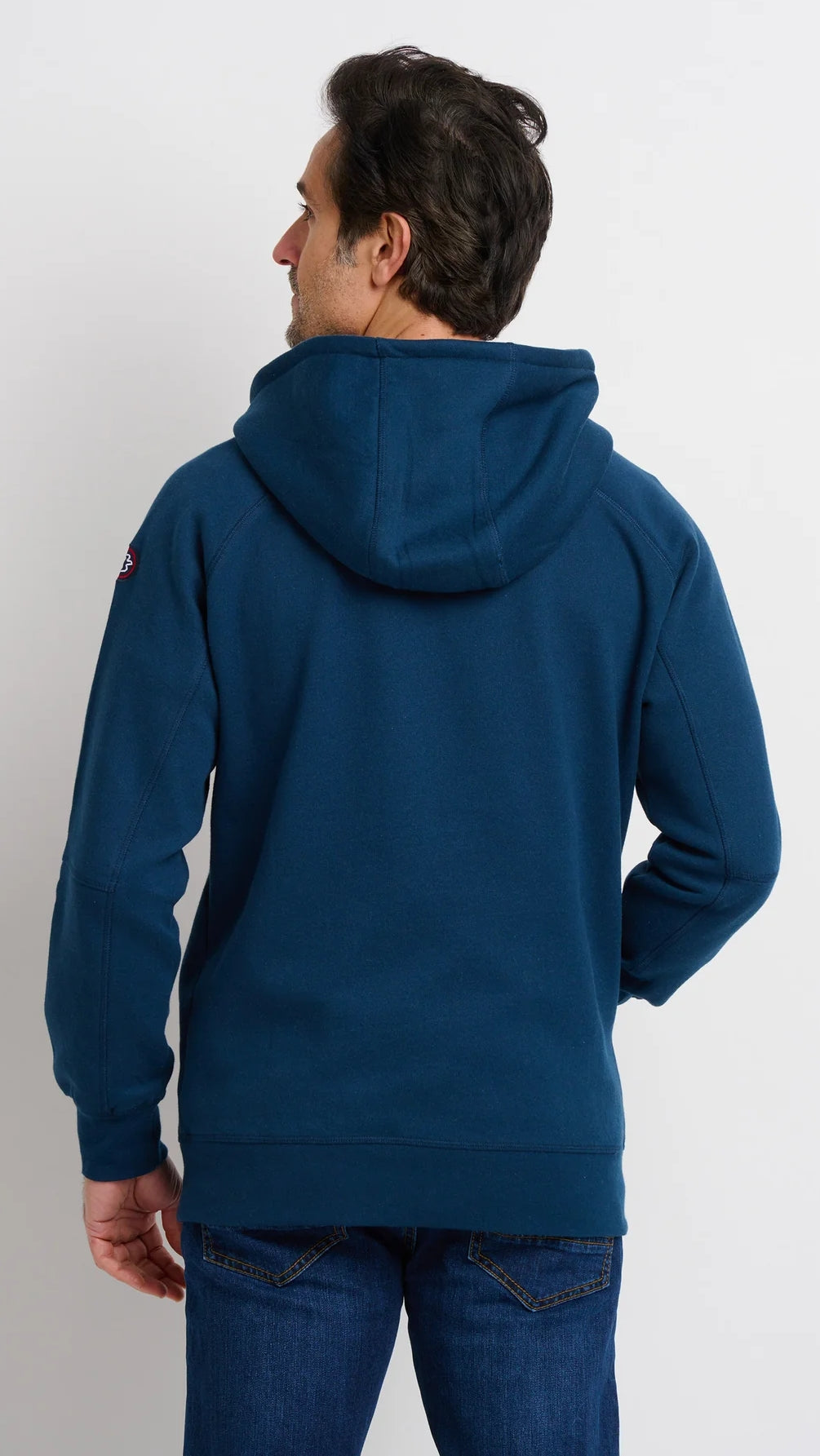 Brakeburn Mens Raglan Zip Through Hoodie - Navy
