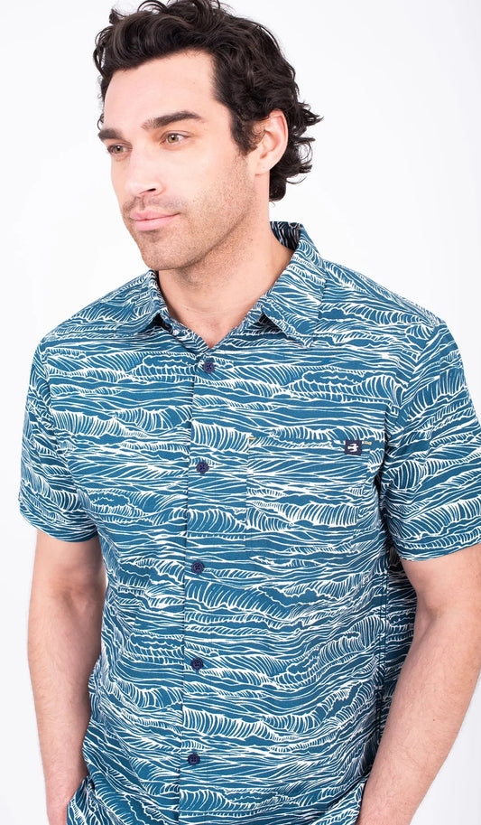 Brakeburn Mens Wave Short Sleeve Shirt