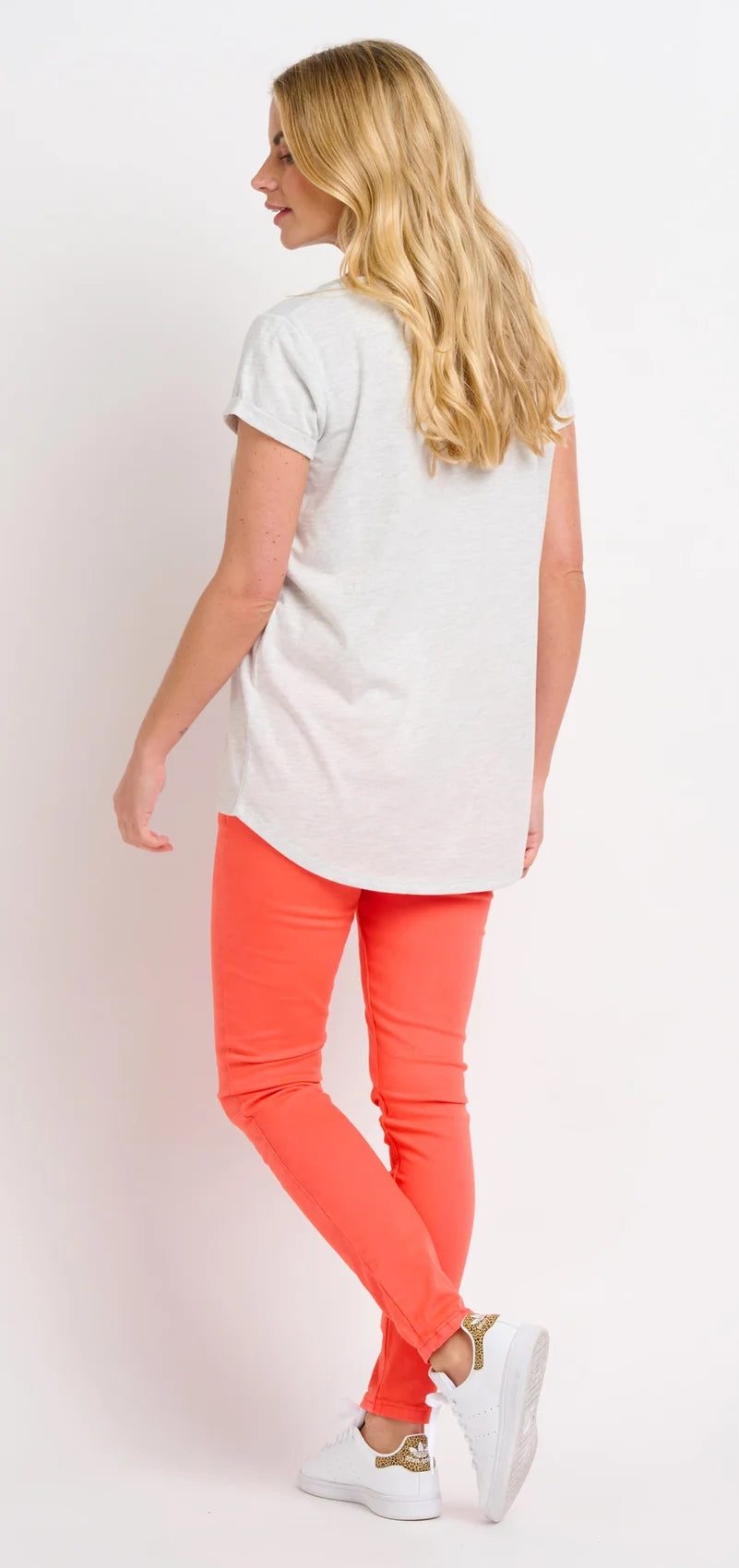 Brakeburn Womens 'Abstract Palms' Printed Tee - Off White