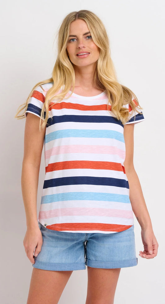 The women's 'Anna' wide stripe short sleeve t-shirt from Brakeburn