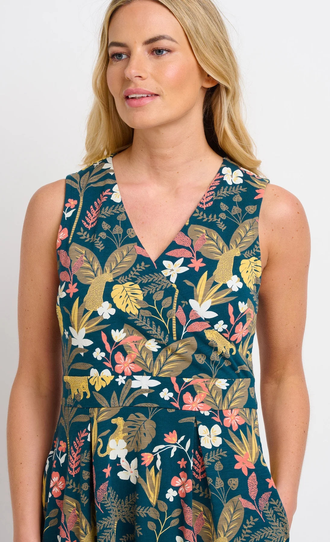 Women's jungle floral print dress from Brakeburn