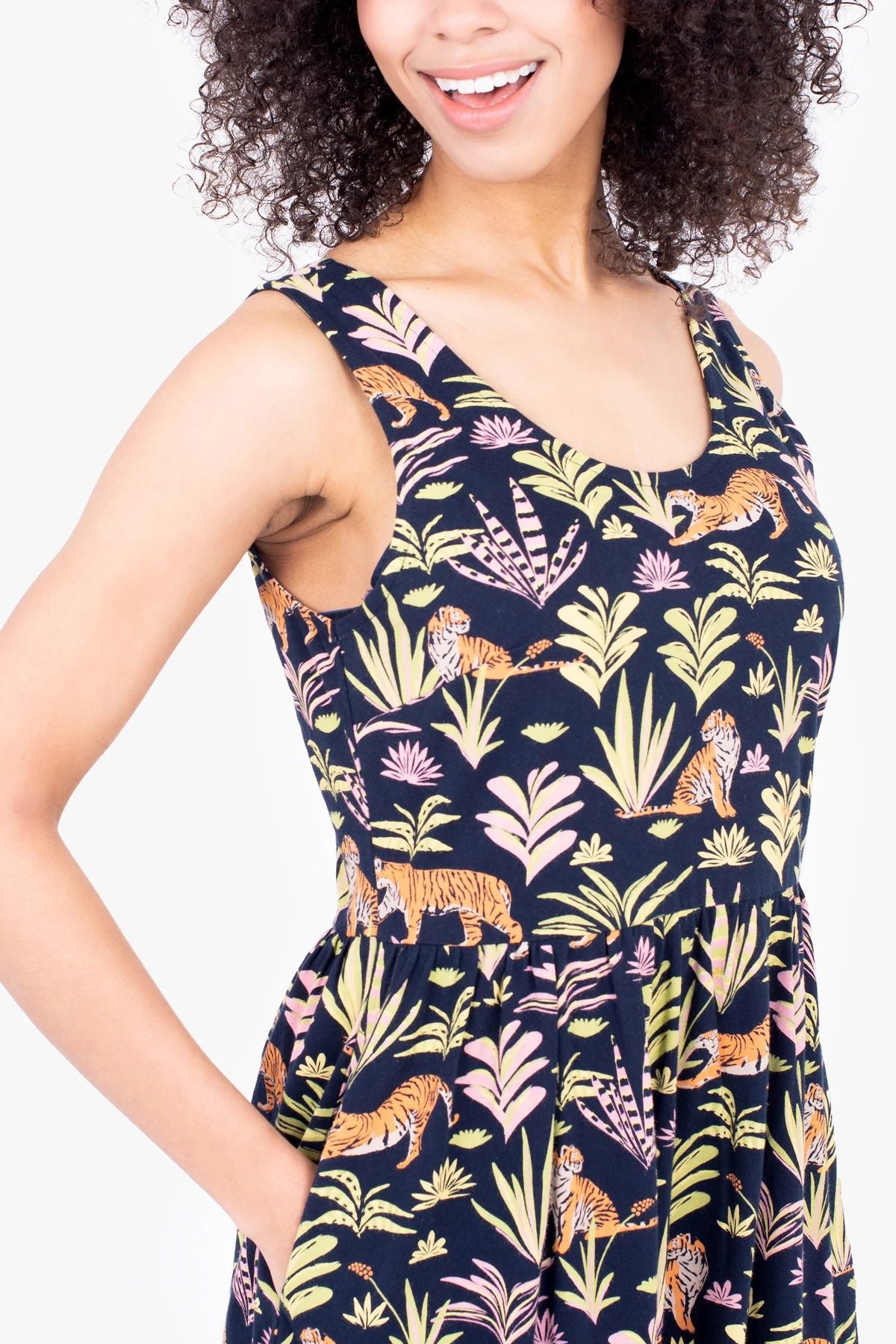 Brakeburn Womens 'Botanical Tiger Dress '- Multicoloured