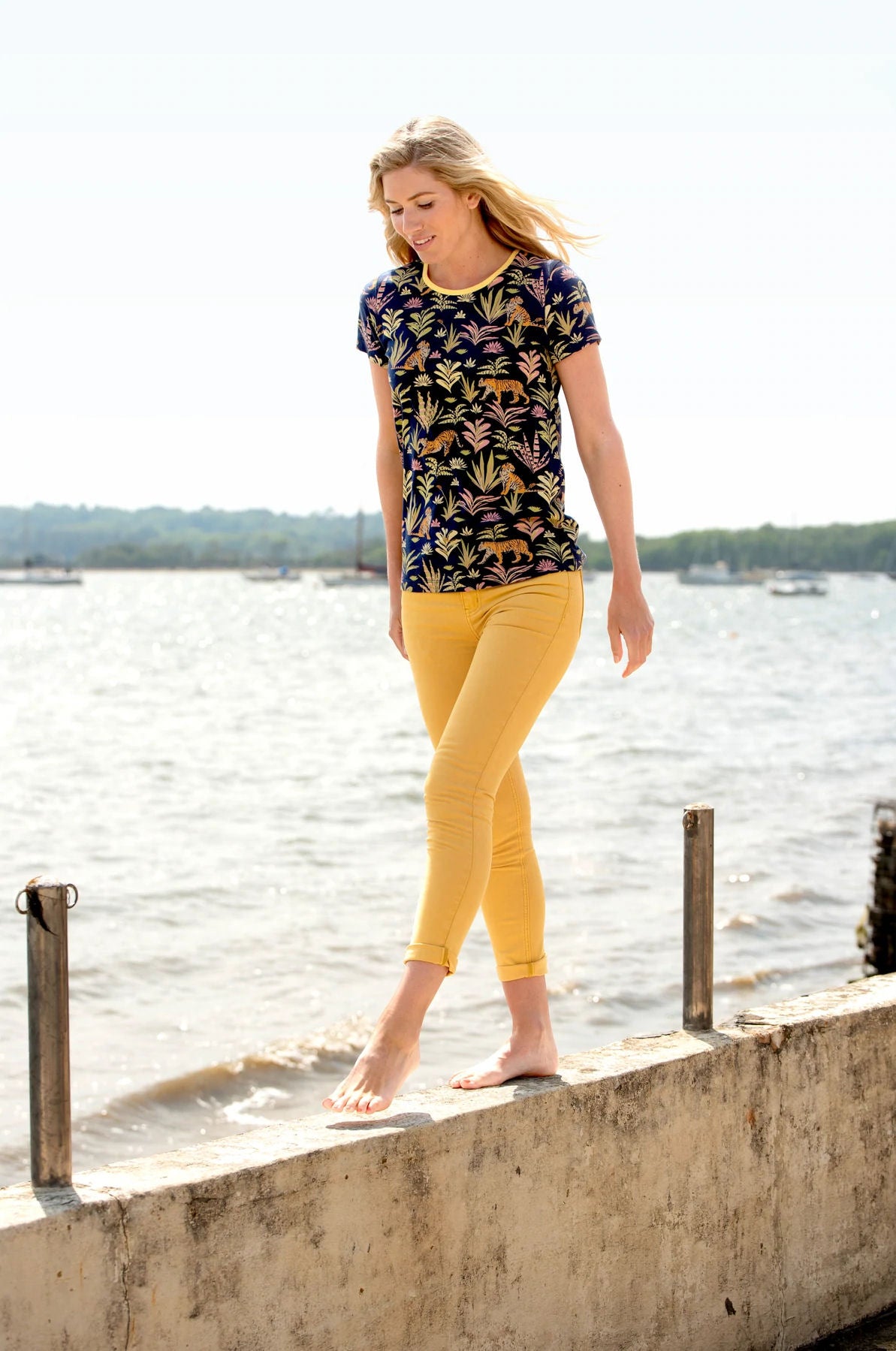 Brakeburn Womens 'Botanical Tiger' T-Shirt - Multicoloured