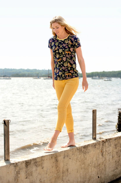Brakeburn Womens 'Botanical Tiger' T-Shirt - Multicoloured
