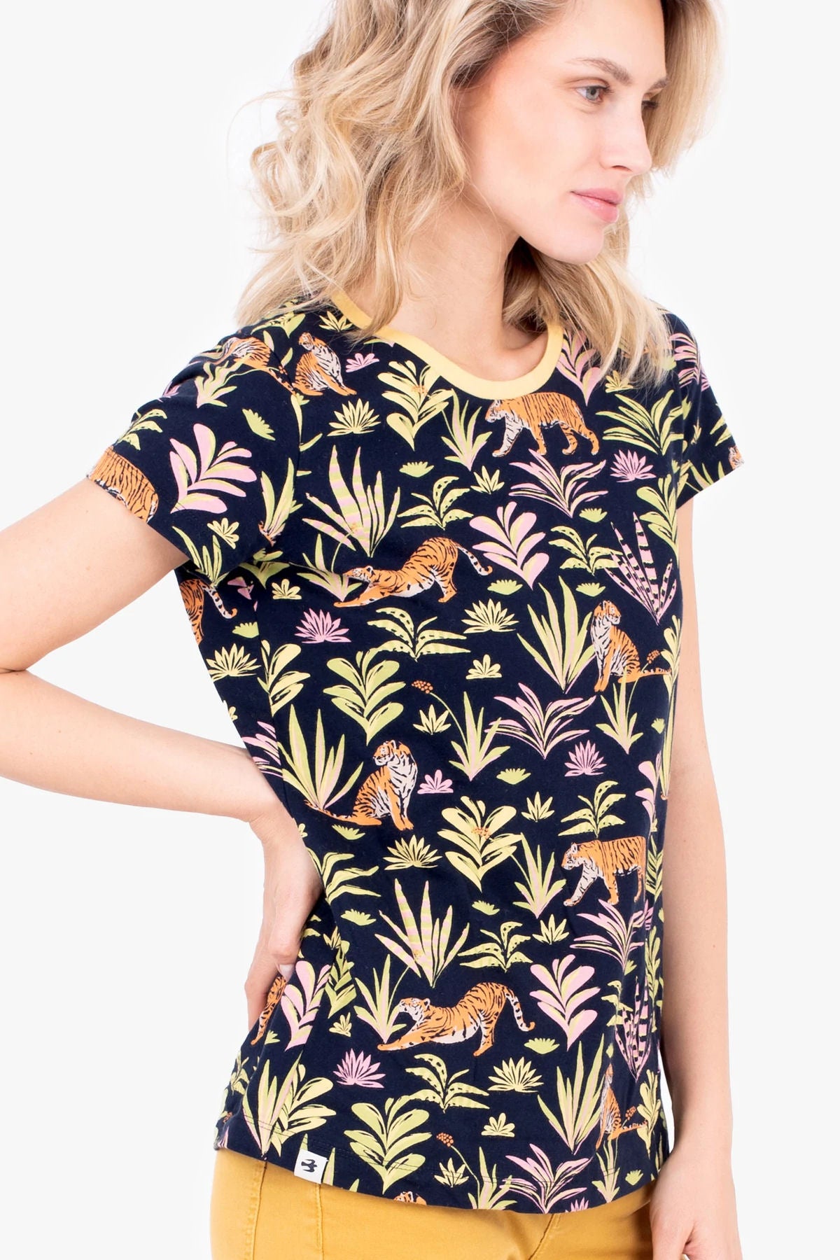 Brakeburn Womens 'Botanical Tiger' T-Shirt - Multicoloured