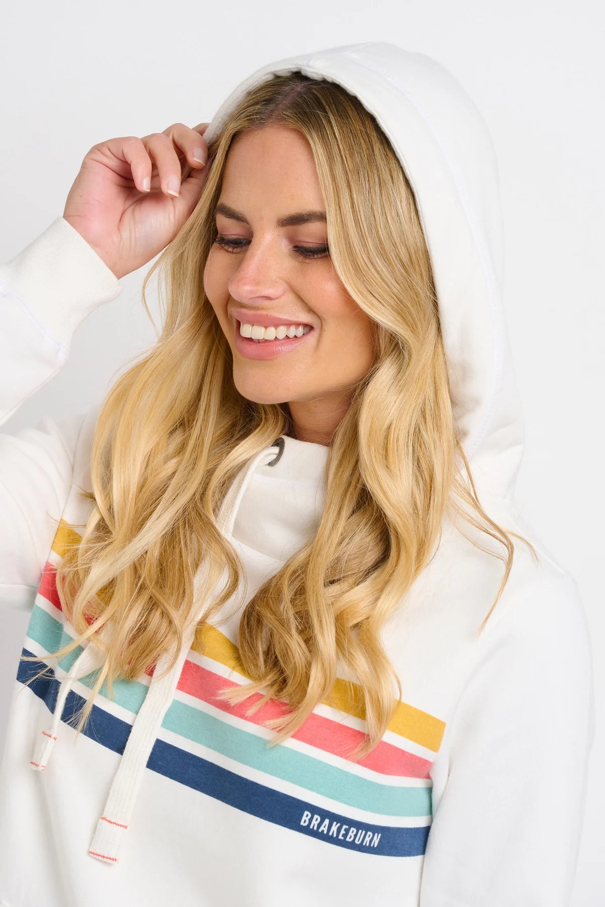 Hoodie with discount rainbow stripe