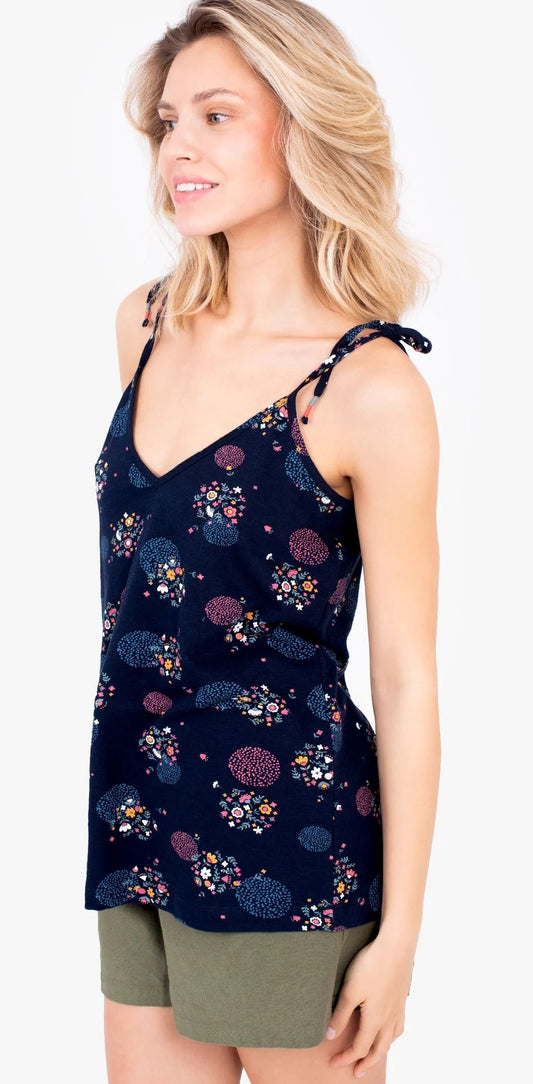 Brakeburn Womens 'Emma' Camisole Vest - Navy Floral