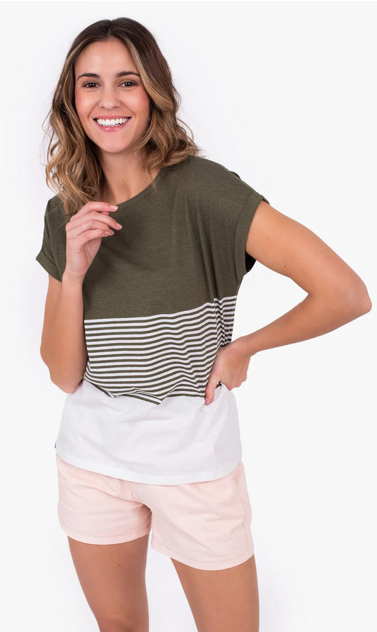Brakeburn Womens 'Inga' T-Shirt - Khaki
