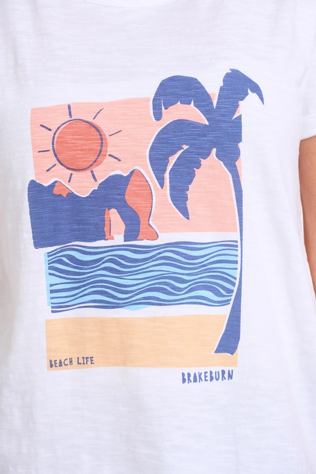 Brakeburn Womens Landscape Printed Tee - White