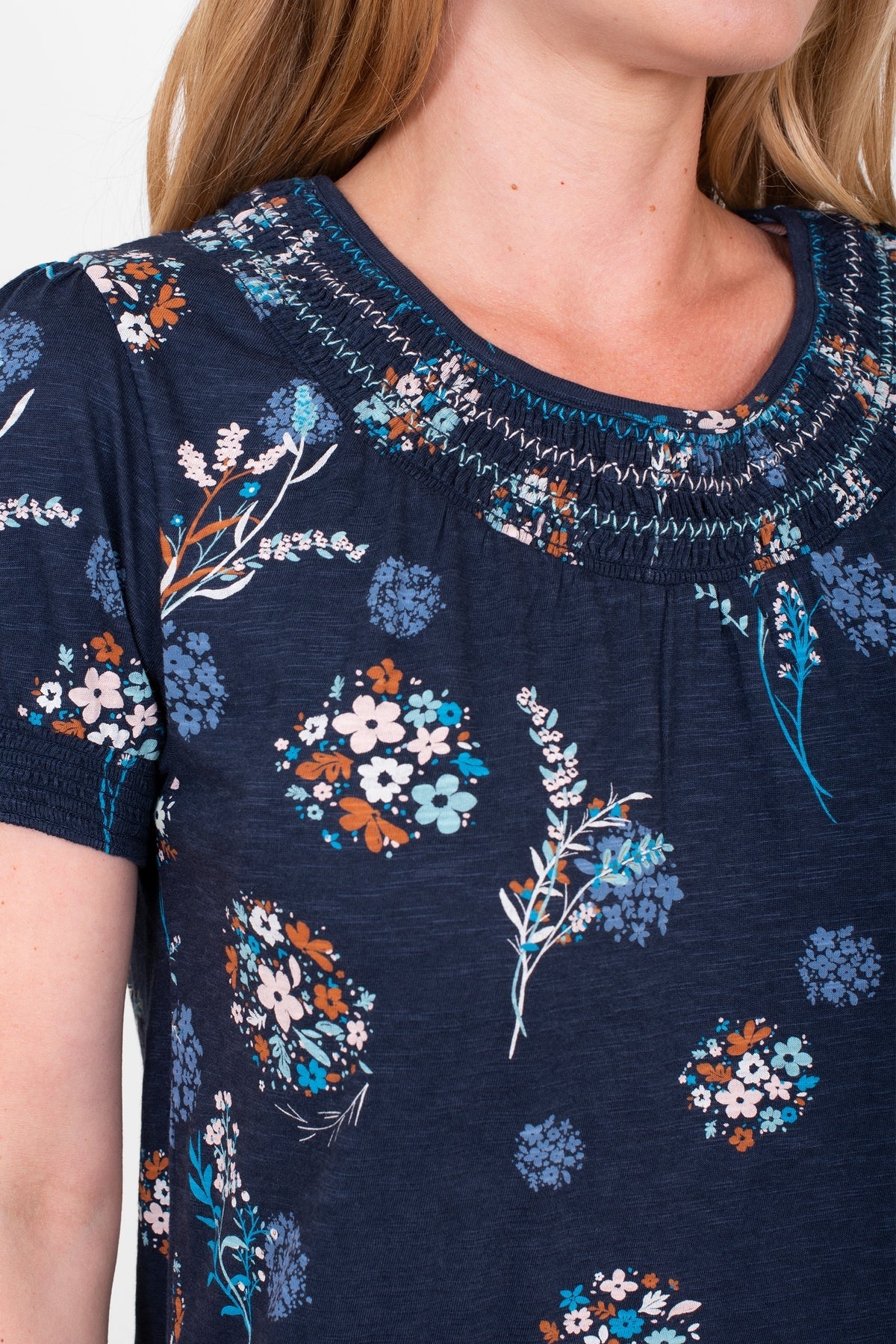 Brakeburn Womens Meadow Trail T-Shirt - Navy