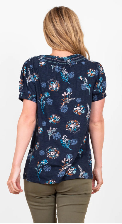 Brakeburn Womens Meadow Trail T-Shirt - Navy