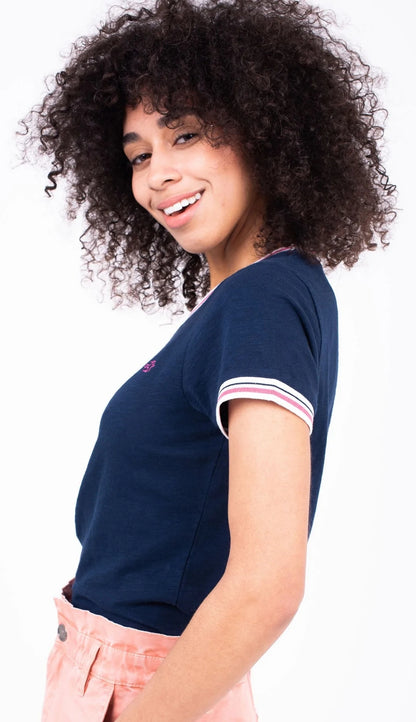Brakeburn Womens 'Sunrise' T-Shirt - Navy