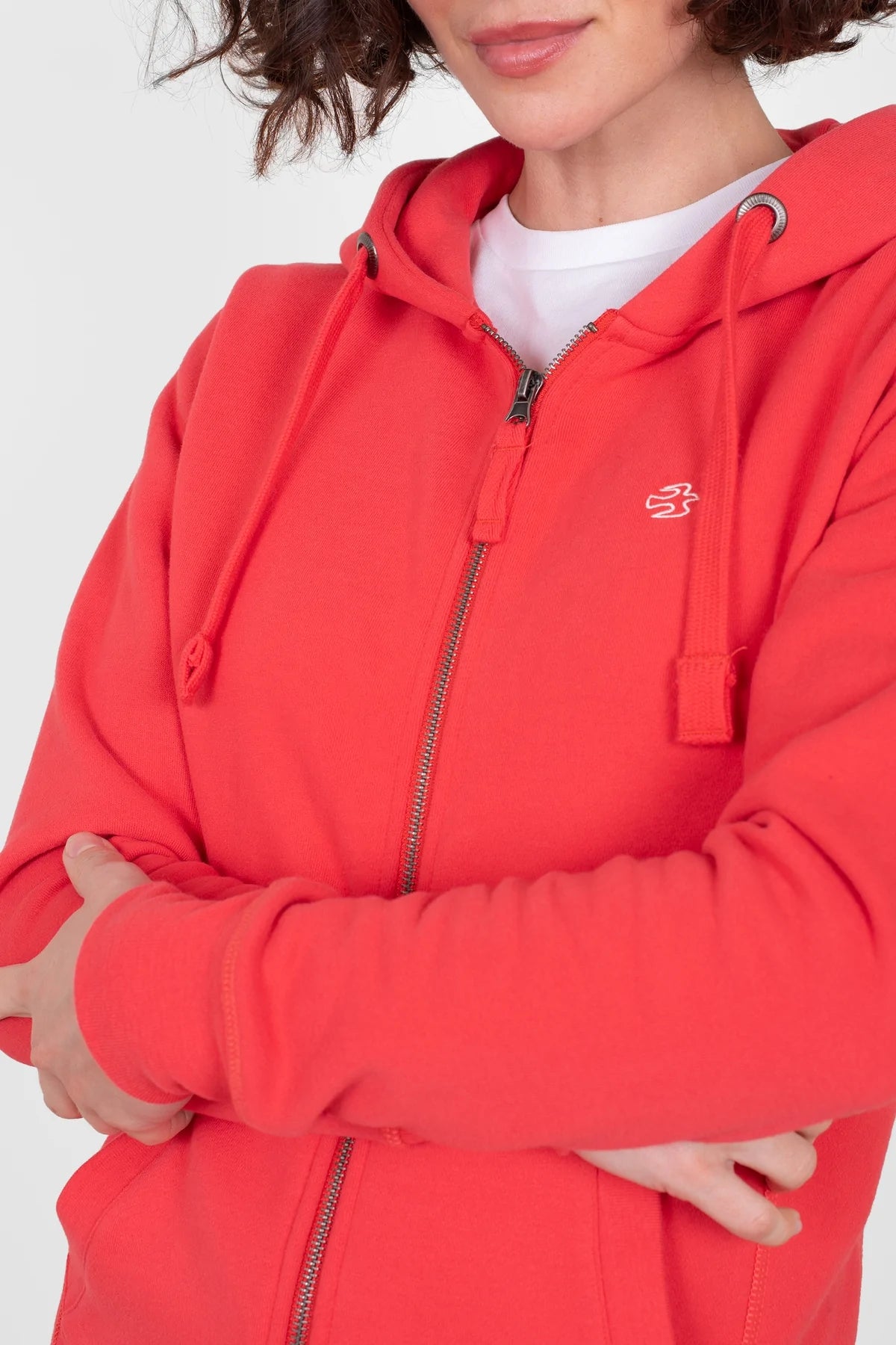 Brakeburn Womens 'Nellie' Zip Through Hoodie - Red