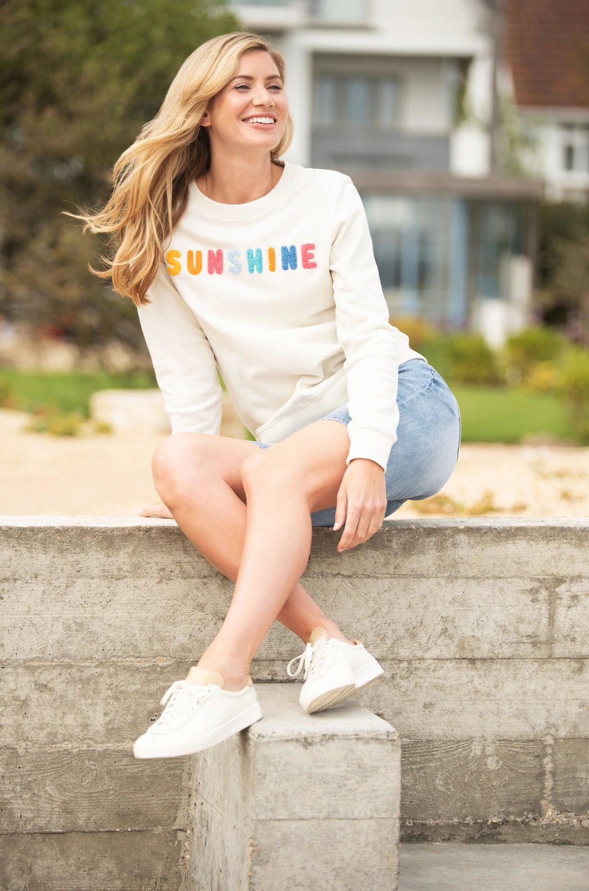 Cream womens sweatshirt on sale