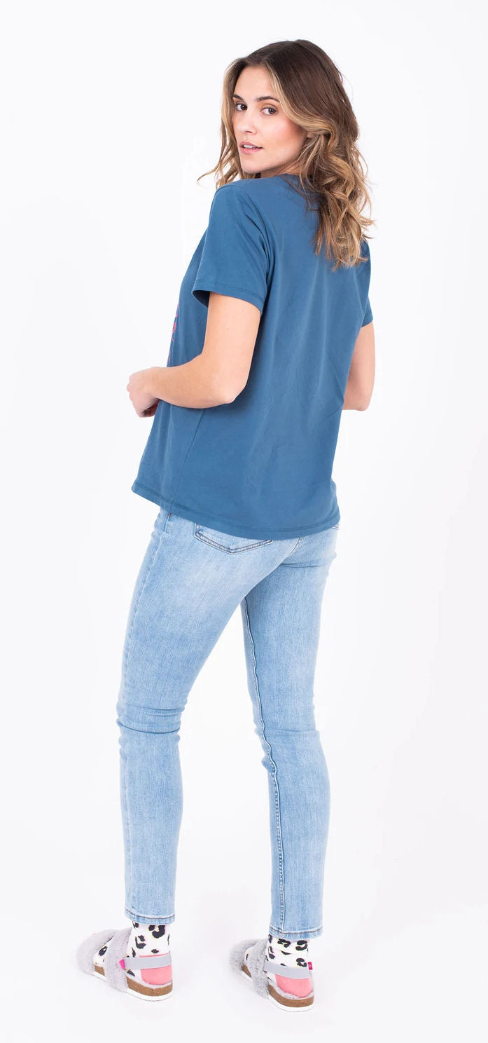 Brakeburn Womens 'Tiger T-Shirt' - Blue