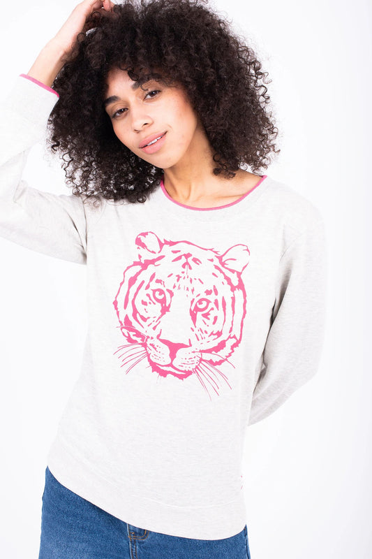 Brakeburn Womens 'Tiger Sweater' - Grey