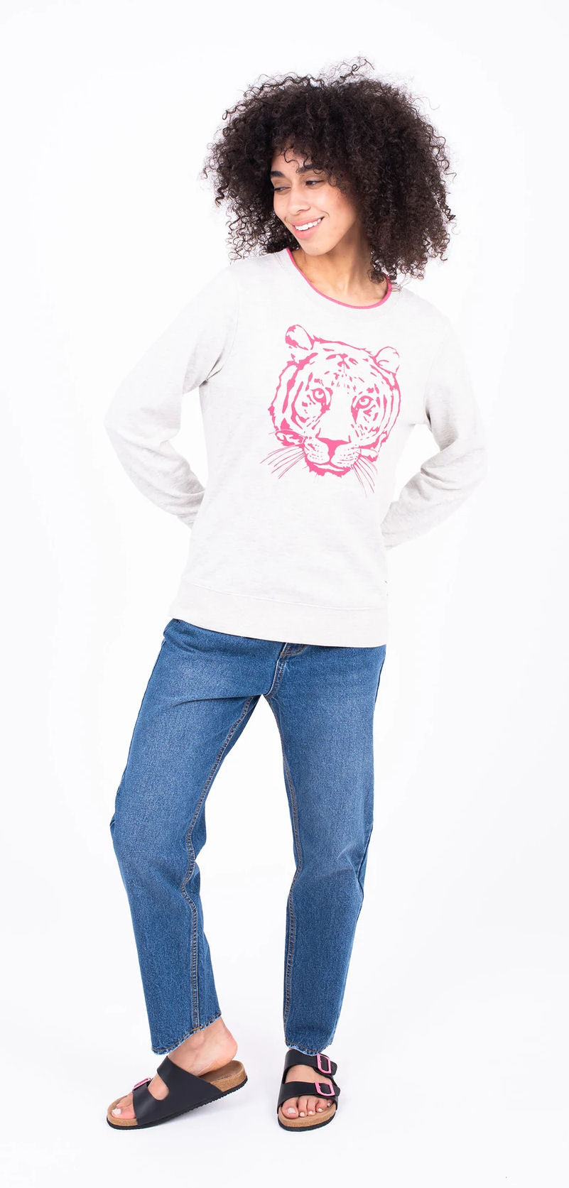 Brakeburn Womens 'Tiger Sweater' - Grey