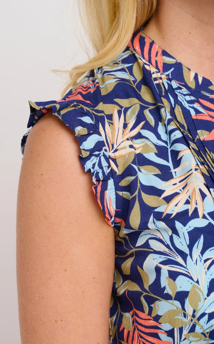 Brakeburn Womens Trailing Tropics Sleeveless Blouse - Multicoloured
