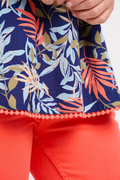 Brakeburn Womens Trailing Tropics Sleeveless Blouse - Multicoloured