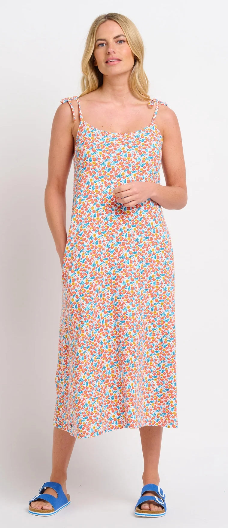 Brakeburn Womens 'Whimsical Floral Strappy Dress' - Multicoloured