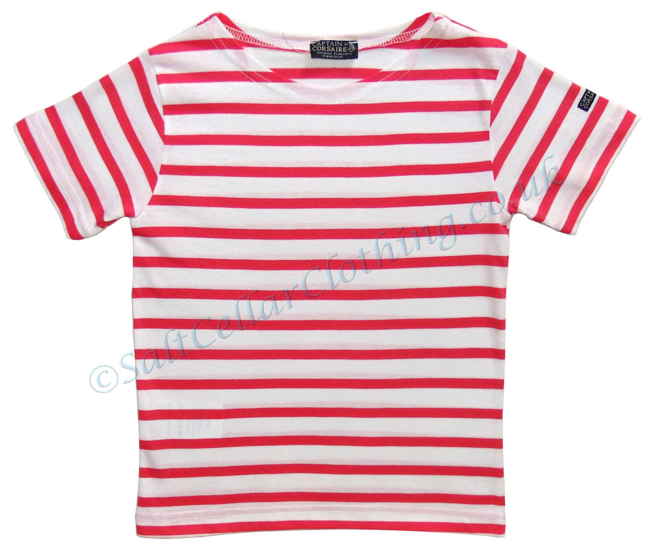 Captain Corsaire Kids 'Starboard' Stripe Tee - White / Opaline