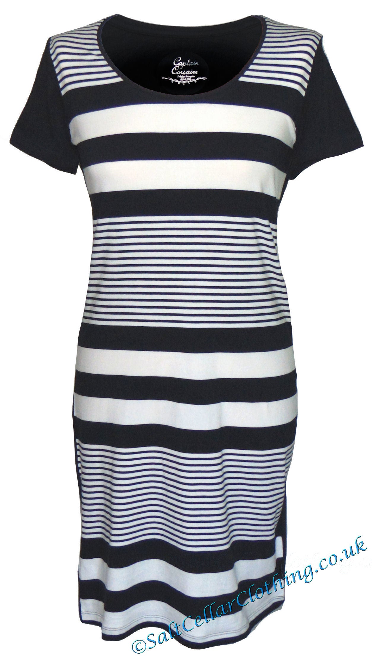 Captain Corsaire Womens 'Francesca' Stripy Dress - Navy / White