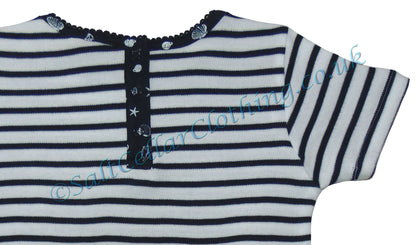 Captain Corsaire Kids 'Loana' Stripe Short Sleeve Dress