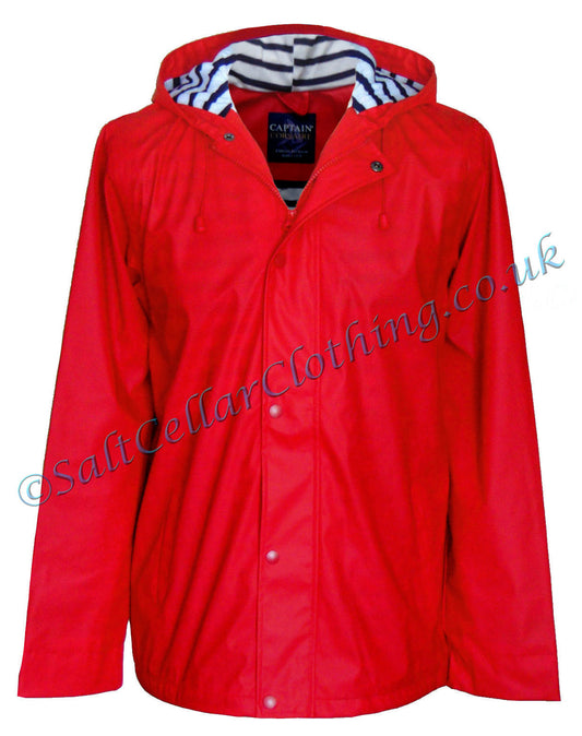 Captain Corsaire Unisex 'Roscoff' Waterproof Raincoat - Red