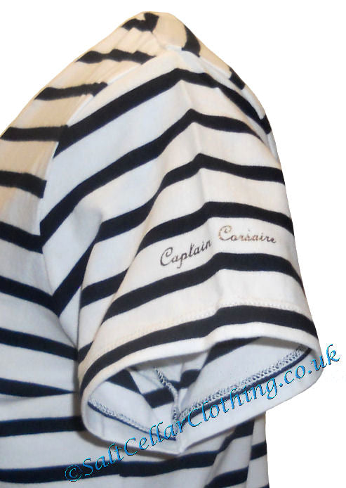 Captain Corsaire Womens 'Thays' Striped Dress - White / Navy