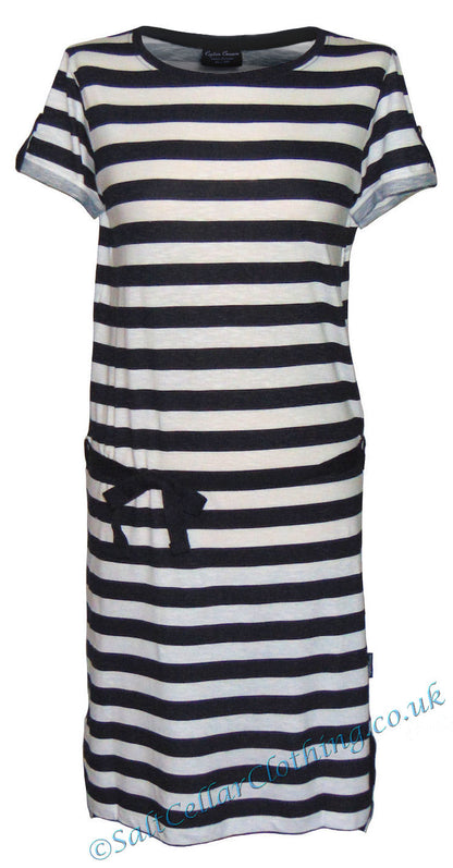 Captain Corsaire Womens Ivana Stripe Dress - White / Navy
