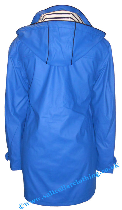 Captain Corsaire women's Regate Ete polyurethane waterproof rain jacket in Indigo Blue.