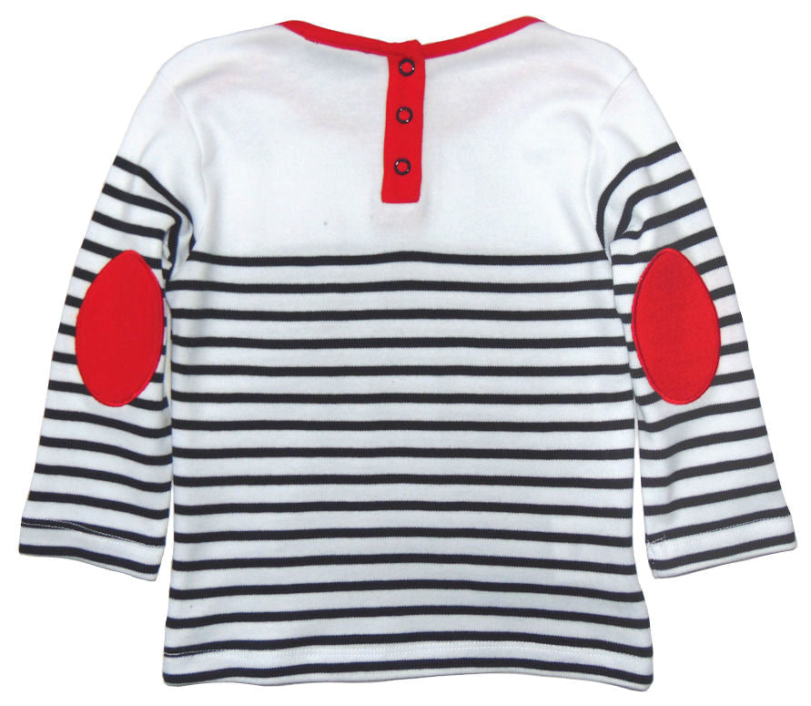 Captain Corsaire Kids Yuna L E Stripy Breton Top - White / Navy / Red