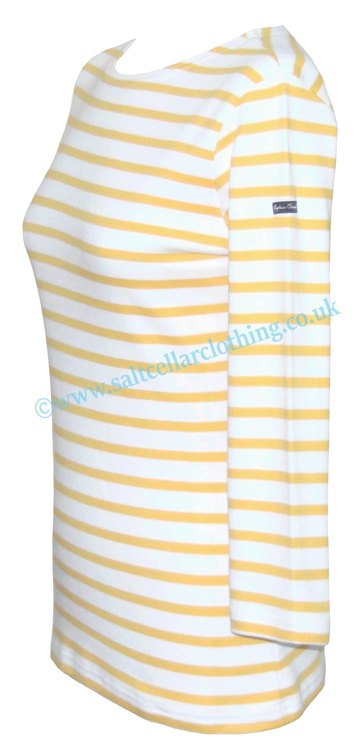 Captain Corsaire Womens Fregate Breton Top White Yellow