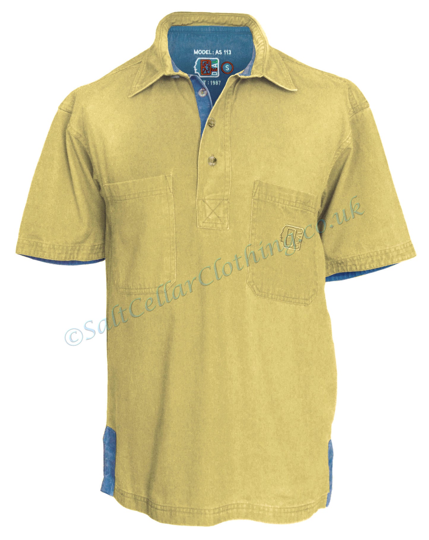 Deal Clothing Mens 'AS113' Short-Sleeved Pullover Shirt - Sand