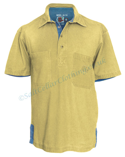 Deal Clothing Mens 'AS113' Short-Sleeved Pullover Shirt - Sand