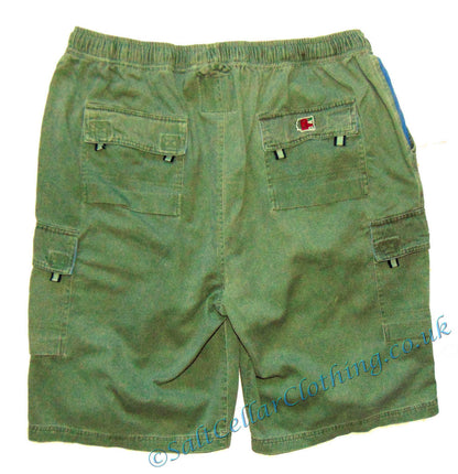 Deal Clothing Mens 'AS125 - BIG' Cargo Shorts - Olive Green