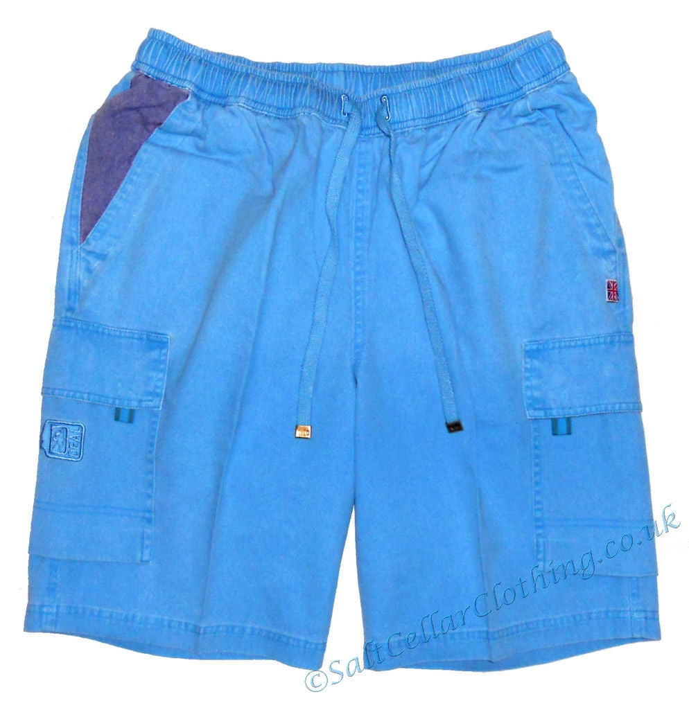 Deal Clothing Mens 'AS125' Cargo Shorts - Sky Blue