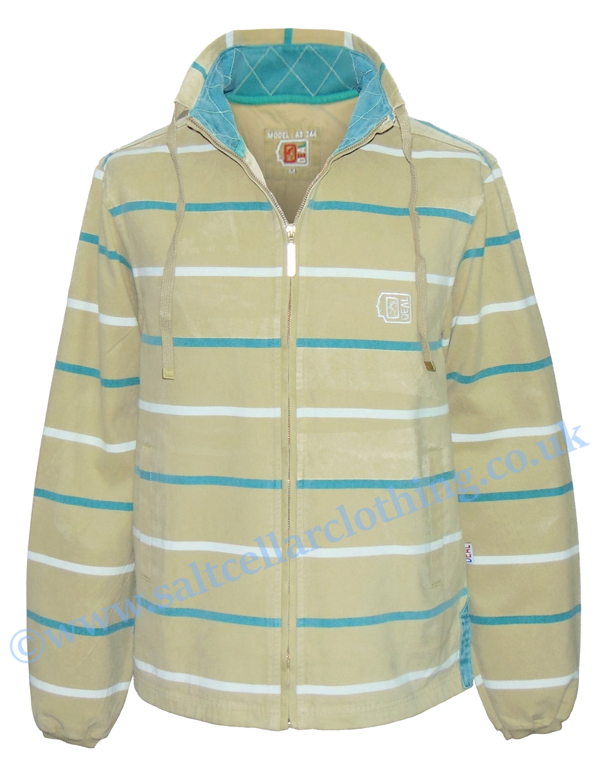 Deal Clothing Mens 'AS244' Stripy Canvas Jacket - Sand