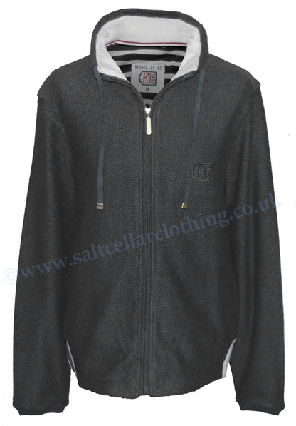 Deal Clothing Mens 'AS352' Honeycomb Knitted Jacket - Charcoal Grey