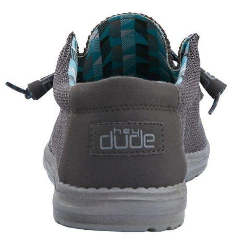 Dude Mens 'Wally Sox' Lace Up Shoes - Charcoal