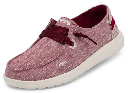 Dude Womens 'Wendy Flora' Chambray Shoes - Peony Red