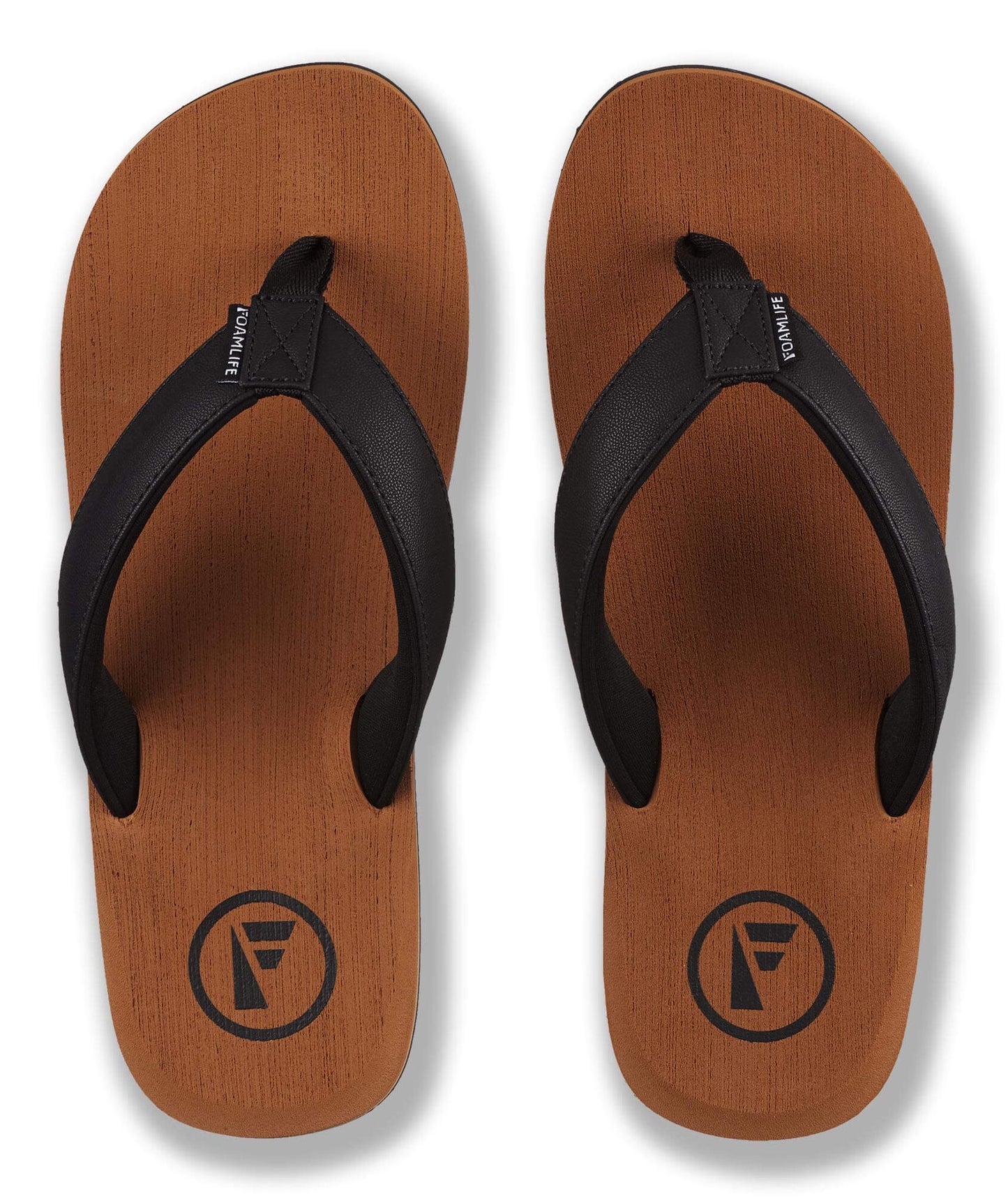 Foamlife Mens 'Seales' Flip Flops - Tan