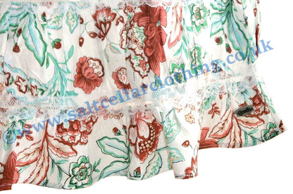 Goubi Womens 'V72' Lace Trim Skirt - Mumu Floral Print