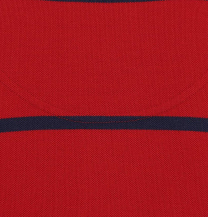 Lazy Jacks Mens 'LJ18E' Stripe Pique Polo Shirt - Crimson Red