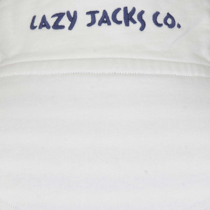 Lazy Jacks LJ3 women's 1/4 zip sweatshirt in White.