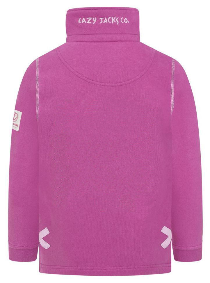 Lazy Jacks Kids 'LJ3C' 1/4 Zip Sweatshirt - Striking Purple