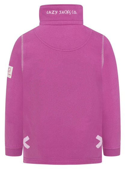 Lazy Jacks Kids 'LJ3C' 1/4 Zip Sweatshirt - Striking Purple