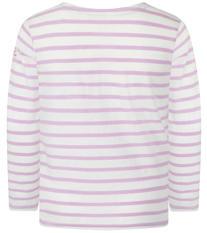 Lazy Jacks Kids 'L97C' Stripe Long Sleeved Tee - Chalky Pink
